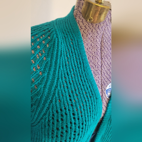 Green knit cardigan - Picture 5 of 11